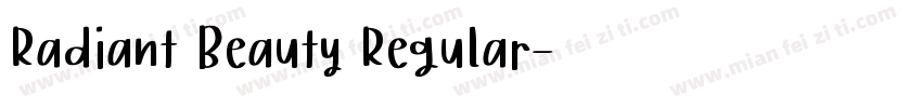 Radiant Beauty Regular字体转换